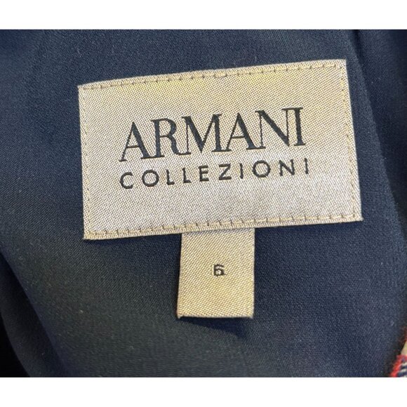 Armani Collezioni Print Suit Jacket Red & Black Size 6 - Picture 9 of 10